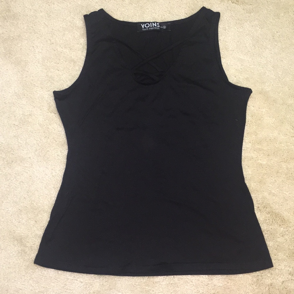 Black tank top